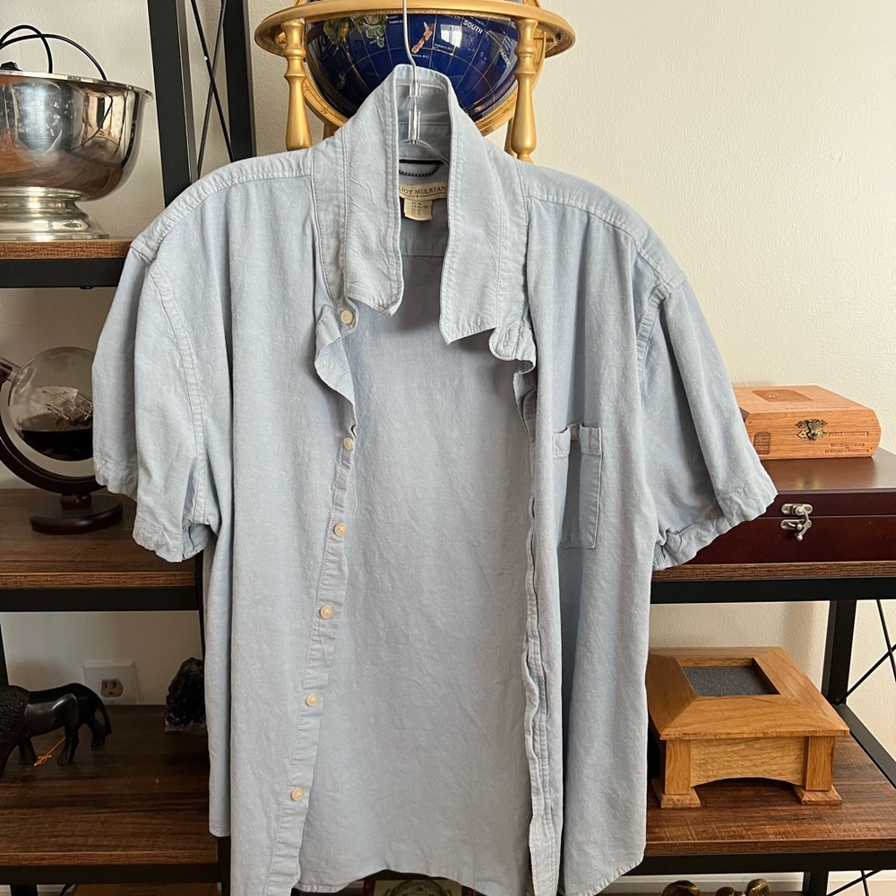 Elliot Mulryan Light Blue Short Sleeve Button-Up Shirt